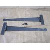 4 Ex Large Strap T Hinges 18" Tee Hand Forged Gate Barn Rustic Medieval Iron 