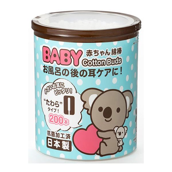 Night Market★Spend over 2,000 yen to receive Sanyo Koala BABY Cotton Swabs Tawara 200 pieces Antibacterial Treatment