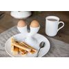 KitchenCraft Double Egg Cup, Porcelain, White, 11 x 11 cm