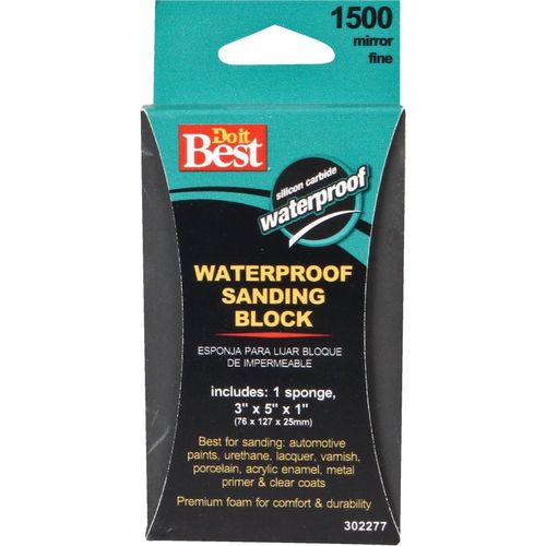 Do it Best Waterproof 3 in. x 5 in. x 1 in. 1500 Grit Mirror Fine Sanding Sponge - 1 Each