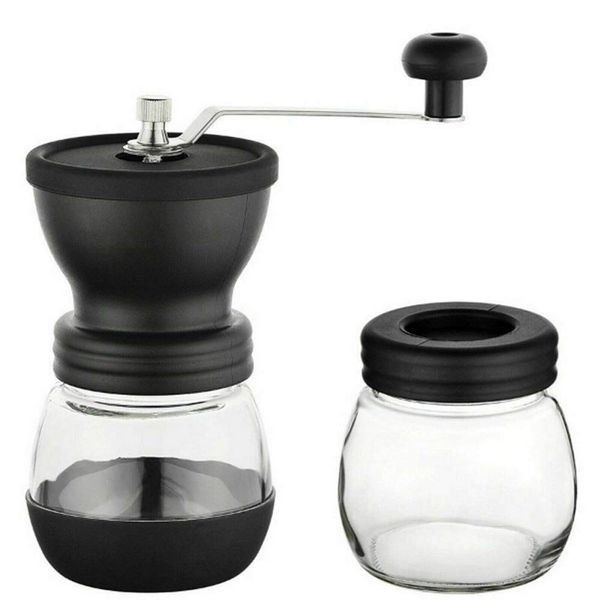 TAHA® Manual Coffee Bean Grinder Adjustable Coarseness Ceramic Hand Held Mill Maker UK