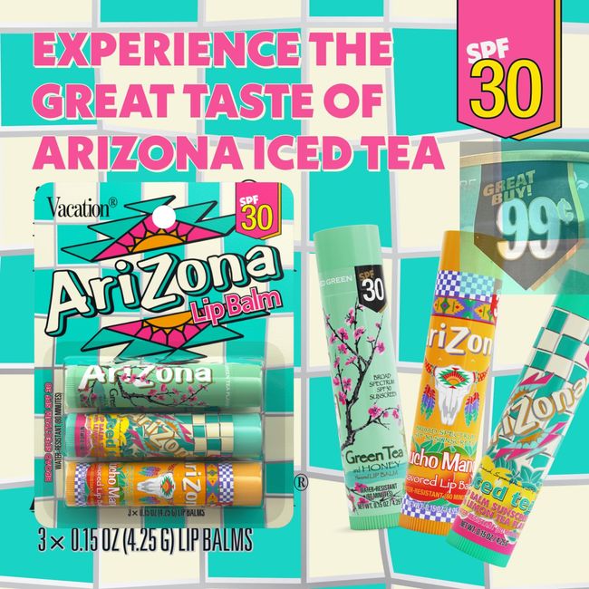 SPF 30 Arizona Iced Tea Lip Balm Sunscreen Chapstick Water Resistant Sunscreen