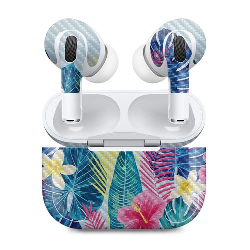 MightySkins Carbon Fiber (2 Pack) Skins Compatible with Apple AirPods Pro 2 - Summer Vibes | Protective, Durable Textured Carbon Fiber Finish | Easy to Apply and Change Styles | Made in The USA