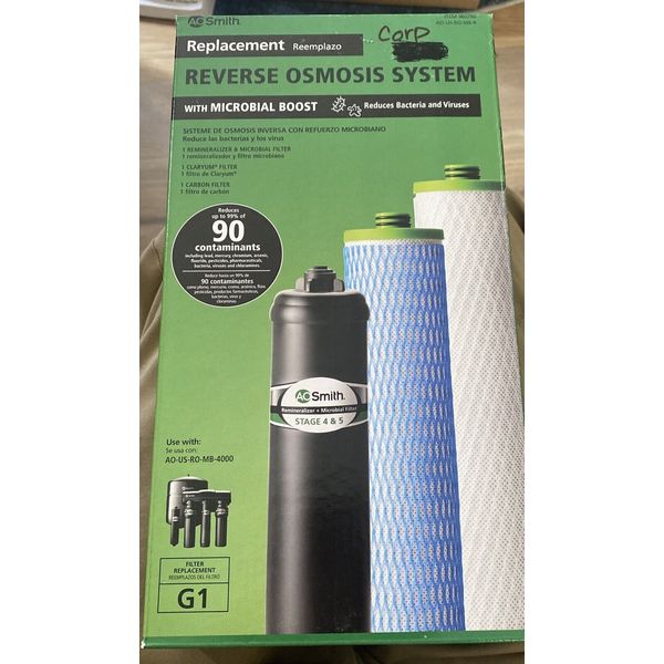 A.O. SMITH Reverse Osmosis System Microbial Boost Replace Filter Made 960790 R-2