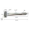 17 3/4" Embossed Strap Hinge Door Bolt On Zinc Plated