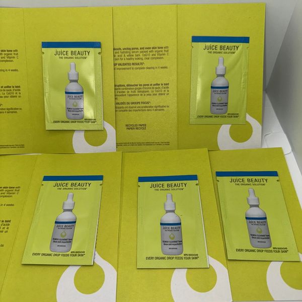 5pc Lot Juice Beauty Blemish Clearing Serum Travel Packets Acne Skincare 1mlEach