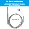 Alinan 2pcs 2M/Approx 6.6Ft 50MM Probe M8 Pipe Thread Temperature Sensor Probe Two Wire Temperature Controller (0~400℃) K-Type Stainless Steel Thermocouple