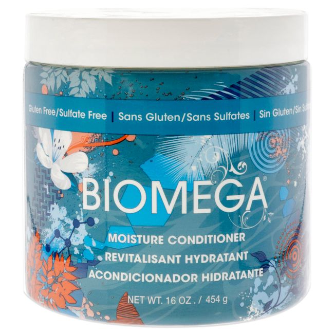 BIOMEGA Moisture Conditioner, Conditioner Infused with Hydrating Moisturizers and Keratin Amino Acids, Repairs Damage and Improves Hair Elasticity, 16 Fl Oz (Pack of 1)