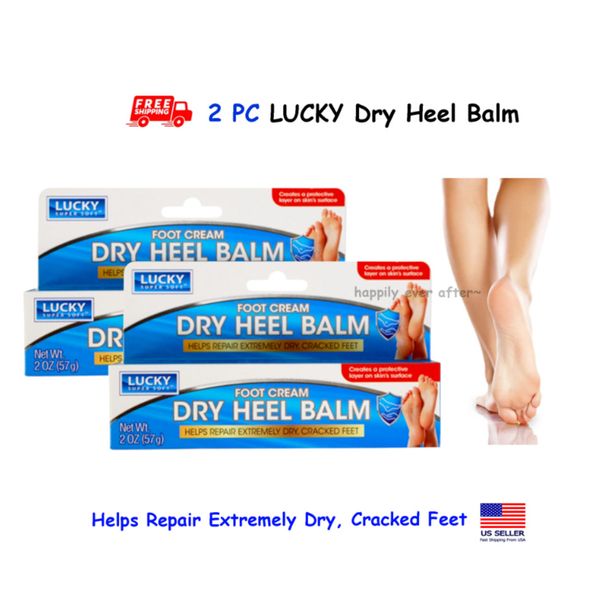 2 PC Lucky Dry Heel Balm/ Foot Cream, Repair Dry Cracked Feet Cream *US SELLER*