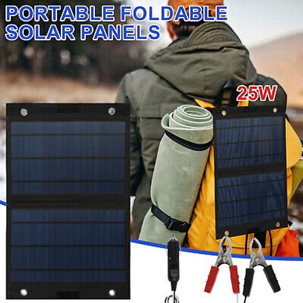 Portable Solar Panels Kit 25W Foldable Solar Panel Charger Lightweight-