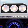 52mm 2" Triple 3 Hole Dashboard Gauge Holder Car Meter Panel Mount Bracket Black