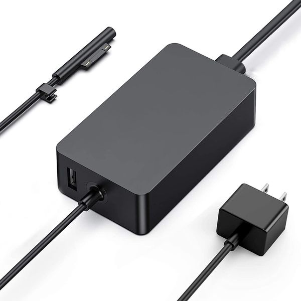 Surface Pro Charger [PSE Certified] 65W 15V 4A Microsoft Power Adapter for Surface Pro 9 / 8 / X / 7/ 6 / 5 / 4/ Surface Book 2 / Surface Laptop 5/4/3/2 / Surface Go 4 / 3 / 2 / Go Compatible