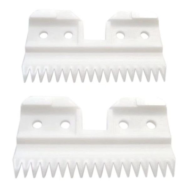 Professional Replacement Blade Cutter Compatible with Oster Fast Feed, 18 Teeth Ceramic Moving Blade 2pcs