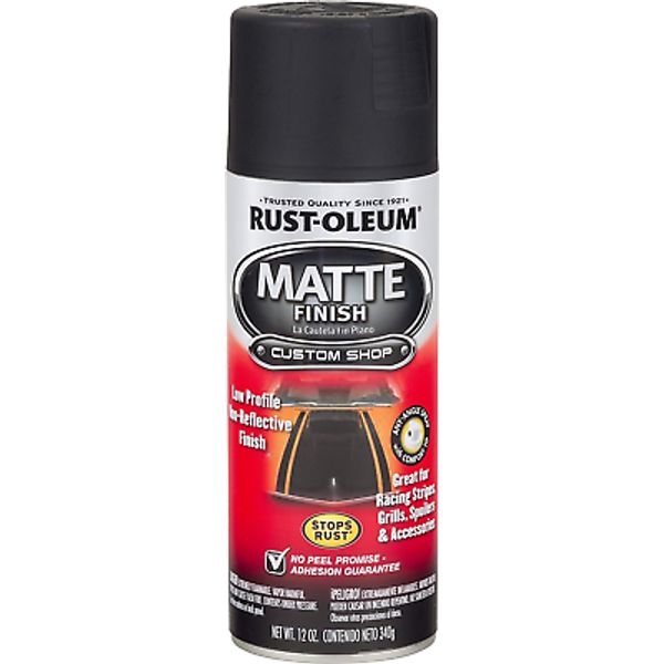 263422 Automotive Matte Finish Spray Paint, 12 Oz, Matte Black