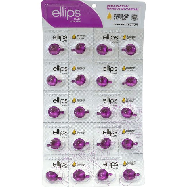 ellips hair oil clear purple sheet type 20 tablets