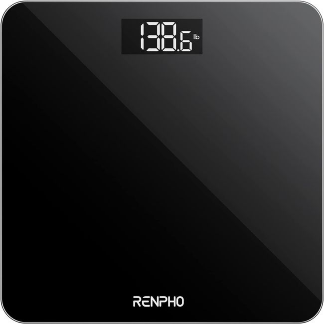 RENPHO Highly Accurate Digital Body Weight Scale, 400 lb, Wooden 