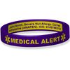 Deluxe Engraveable Silicone Bracelet (Inside Engraving) Purple Small 17.8cm