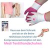 Medi textile gloves for easy putting on compression socks, including Olanmarp laundry net - easy operation
