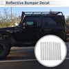RATCHROLL Reflective Bumper Decal Diamond Fluorescent White Rectangle Diamond Grid Pattern Reflective Car Sticker Personalized Decoration