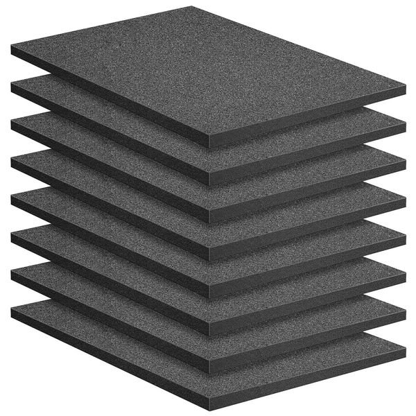 DECOHS 4 PCS Polyurethane Foam Sheet-16x12x1 Inch Cuttable Foam Inserts for Cases-Packing Foam Pads for Toolbox Camera Storage and Crafts