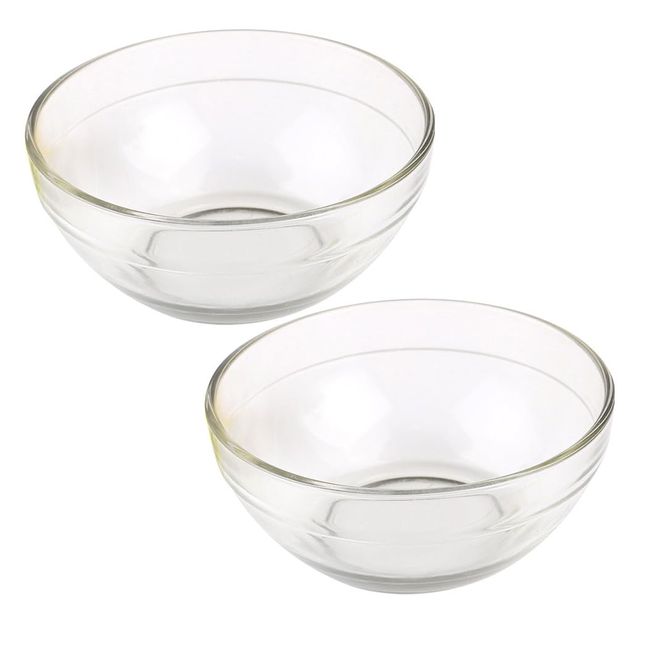 luzen 2Pcs Glass Facial Mask Mixing Bowl Essential Oil Bowl DIY Face Mask Bowl Cosmetic Skincare Beauty Tool for Professional Salon or Home Use, Transparent