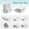 6PCS Orthopedic Bed Wedge Pillow for Sleeping, Adjustable Post Surgery Pillow Se
