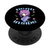 Creepy Dead inside Pastel Goth Soft Goth emo Evil Anime Cat PopSockets Swappable PopGrip