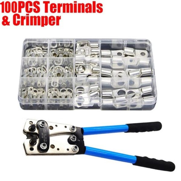 Hand Tool Cable Crimping Pliers HX-50B 6-50mm2 AWG 8-10 Cable Lug Suitable for Automotive Copper Ring Terminal Clamper, Crimper Bend, Crimper Pliers