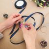 Embroidery Scissors Small, Sewing Scissors Small Craft Scissors Stainless Steel Tailoring Scissors Sharp Needlework Scissors with PU Protective Cover (Rose)