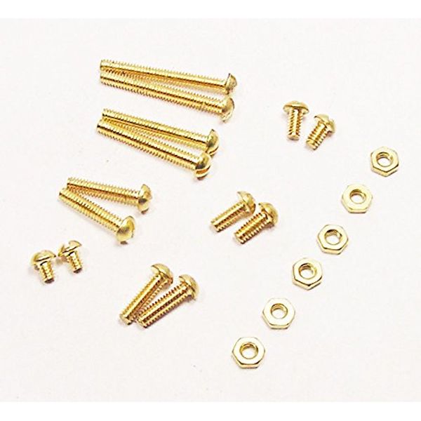 New Turntable Audio Brass Headshell Mounting Screw Nut Set Hardware Assortment