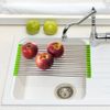 4 X Chef Buddy Wide Folding Stainless Steel Colander Drying Tray, Silver