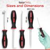 BaessTech 3D Push Hook Set 4 Pieces - Support Structures Easy to Remove - Tool with Hardened Tips and Ergonomic Handle - Hook Set 3D Printer Tool Accessories, Hand Deburring Tool