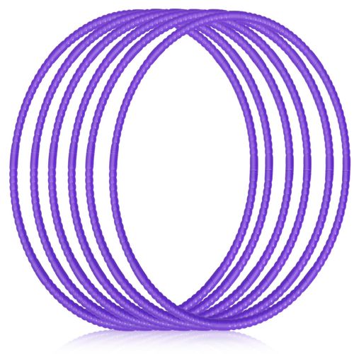 Shappy 6 Pcs Exercise Hoop Detachable Adjustable Plastic Toy Hoop Playground Toys Colored Hoop Circles for Teens Games Gymnastics Dog Agility Equipment Party Decor(24 Inch,Purple)