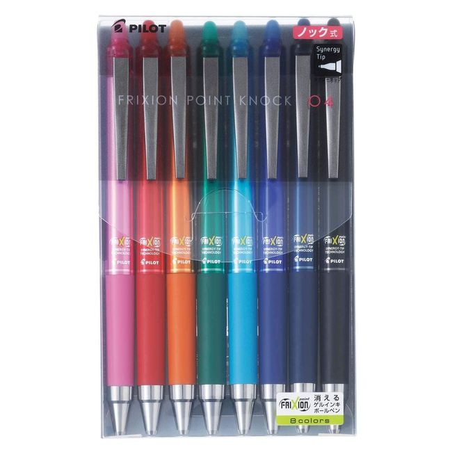 Pilot FriXion Point Knock 04 8 Color Set