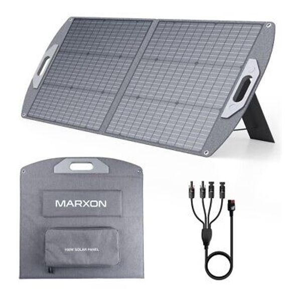 Marxon Solar Panel XP100. 100W Outdoor Foldable With Adjustable Kick Stand