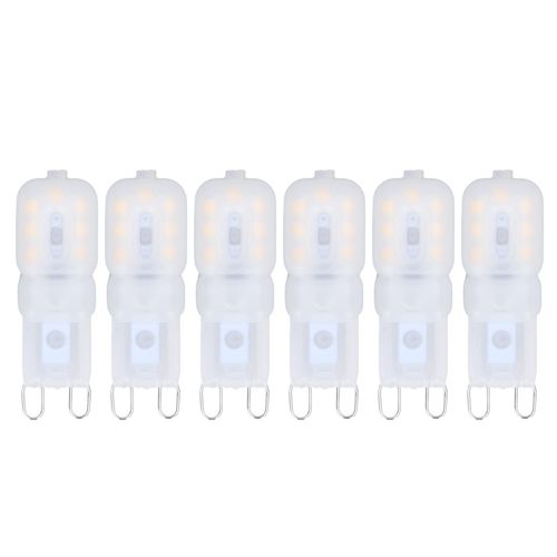 Yosoo Health Gear G9 LED Light Bulb 6Pcs Dimmable 3W G9 Bulbs, 2.0 x 0.6in LED Light Replacement Bulbs Mini Energy Saving 360 Degree Light Bulb for Ceiling Lamps and Pendant Lamps for Home Hotel