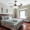 42'' Ceiling Fan with Light 36W Retractable LED Fan Lamp with Remote Control