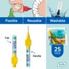 TEPE Interdental Brush Original, Soft Dental Brush for Teeth Cleaning, Pack of 25, 0.7 mm, Medium Gaps, Yellow, Size 4