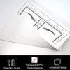 Guapa 50pcs/Pack Eyebrow Ruler with Brow Shape Disposable Microblading Ruler Sticker Adhesive Brows Positioning Measure Tool