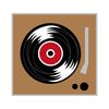 CafePress Vinyl Record Player Sticker Sticker (Oval 50 pk)