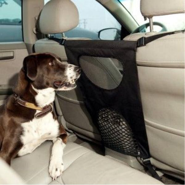 Car Pet Safety Barrier: Premium Rear Seat Pet Guardrail For Ultimate Protection And Isolation - Black / 46X69Cm