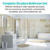 Papillon Bathroom Accessories Set-6 Piece Plastic Gift Set Toothbrush