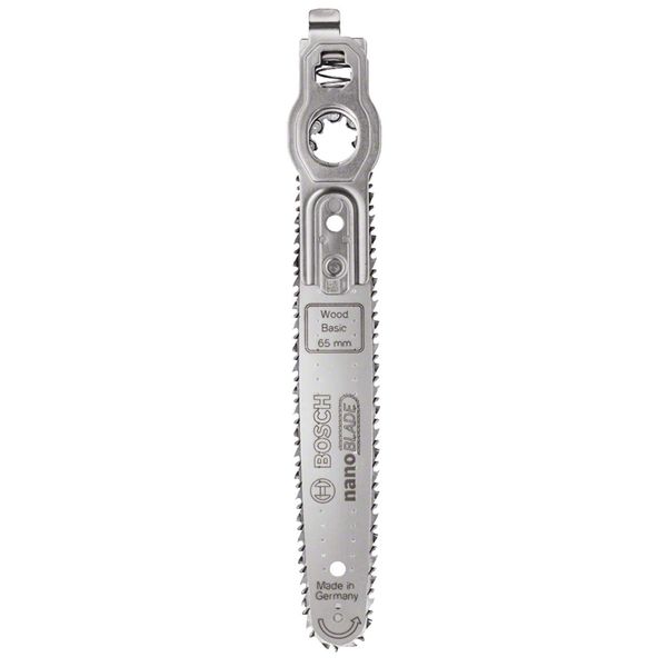 Bosch Home and Garden NanoBlade Saw Blade for Wood and Synthetic Materials NanoBlade Wood Basic 65 Cutting Depth in Wood for NanoBlade Technology, 2609256F43