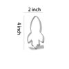 Keewah Space Rocket Cookie Cutter, 4”, Stainless Steel