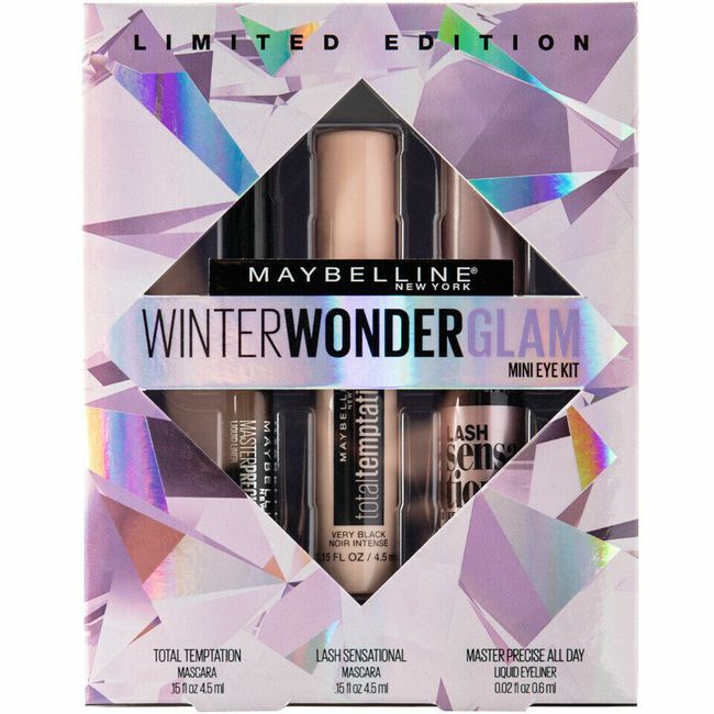 Maybelline Winter Wonderglam Mini Eye Kit, Holiday Mascara Gift Set