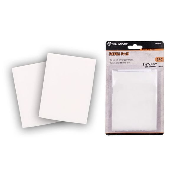 ROLLINGDOG 2PC 4 Inch Paint Pad Refill use with 4" Paint Edger Paint Pad for Wall and Ceiling Cutting in,Painting Corner and Edges