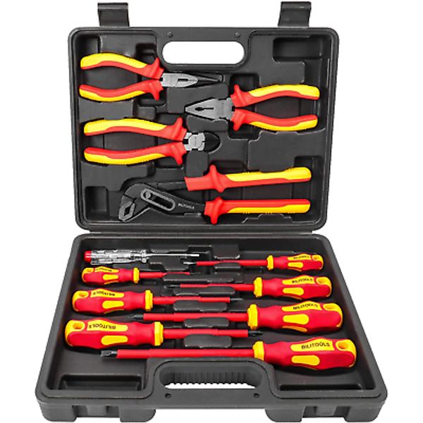 Insulated Screwdriver & Pliers Set, 1000V Electrical Tools for Electrician Magne