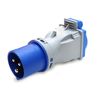 16 amp plug to 13 amp socket converter adaptor compact 220 - 250 volt camping caravan generator