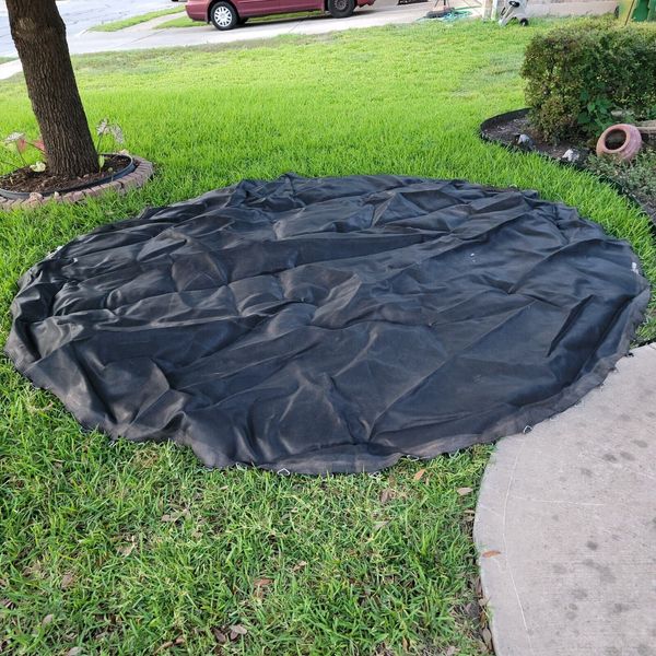 14' TRAMPOLINE REPLACEMENT MAT Sportspower black nylon USED! 168 72x28n outdoor