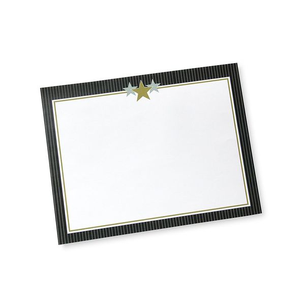 Gold & Silver Stars Foil Certificate Paper